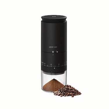 Rechargeable Electric Coffee Grinder with Digital Display, Ceramic Burr &amp; 38 Grind Settings