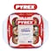 Pyrex Irresistible 2.3L Square Glass Roaster - Elegant Glass Bakeware for Roasting, Baking, and Serving