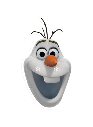 Star Cutouts SMP404 Official Olaf Snowman Six Pack Masks Perfect for Fans- Frozen Party Bags and Decorations- Multicolour