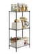 3-Layer Iron Wire Storage Rack Metal Shelf Kitchen Bathroom Storage Rack, Black