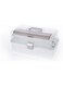 Sysmax Clear Plastic Storage Box and Personal Organizer for Arts, Crafts, Hobby Accessories, Bathroom Cosmetics, Portable Handle with Heavy Duty Latch - 37.2x20.6x18 cm - White - 280290, Medium
