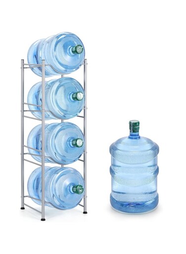 Bottle Storage Stand 4 Tier Water Bottle Holder 5 Gallons Heavy Duty Water Jug Rack Water Jug Rack for Home Office Kitchen