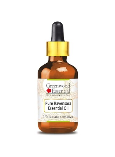 Greenwood Essential Pure Ravensara Essential Oil (Ravensara aromatica) Steam Distilled With Glass Dropper 10ml (0.33 oz)