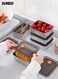 4 Pack Stainless Steel Food Storage Box&iuml;&frac14;&OElig; with Leak Proof Plastic Lids, Reusable Metal Food Storage Bento ,Airtight Bento Boxes 500 ml&iuml;&frac14;&circ;Rectangular)