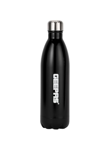 Geepas 1.0 L Stainless Steel Vacuum Flask  Double Wall Insulation for Hot and Cold Beverages  Comfortable to Hold and Easy to Carry