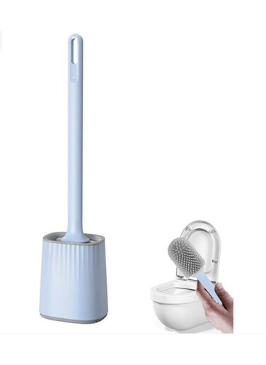 EasyLife Toilet Brush And Holder Set Soft Head For Bathroom PP Handle Wall Mounted Detachable Bathroom Toilet Brush Holder