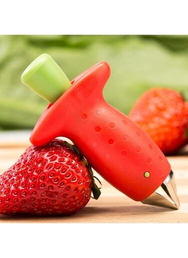 EasyLife Strawberry Huller Portable Fruit Corer Gadget Fruit Vegetable Leaf Stem Remover Practical Kitchen Tool