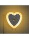 EasyLife LED-Wall Night Heart Shape Light (Plug-In), Smart Dusk To Dawn Sensor, Automatic Night Lights, Suitable For Bedroom, Bathroom, Toilet, Stairs, Kitchen And hallway-UK Plug