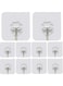 EasyLife 10 Pieces Adhesive Sticker Plastic Hook For Home