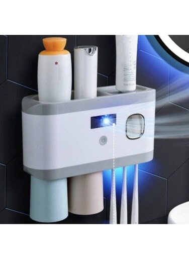 EasyLife Smart Sterilization Toothbrush Holder With Toothpaste Squeezer And 2 Cups