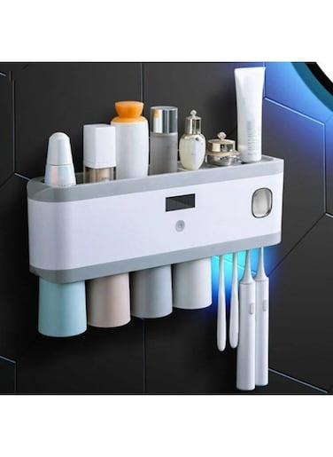 EasyLife Smart Sterilization Toothbrush Holder With Toothpaste Squeezer And 4 Cups RA-897