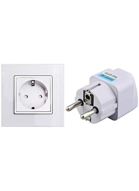 EasyLife 3 Pieces Travel Power Adapter, Universal Type E/F 2-Pin Plug Adapter Outlet, Adaptor For USA To Europe, EU Socket 3 Pieces, Use In Norway, Korea, Spain, Greece, Russia, Iceland