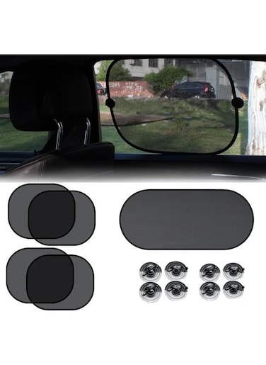 EasyLife 5 Pieces Car Window Shades Covers Breathable Mesh Baby Car Window Cover With Suction Cup