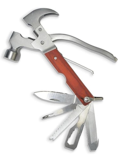 EasyLife 14-In-1 Multi-Purpose Tools Hammer With Nail puller, Hammer, Plier, Knife, Saw, Bottle Opener, Screwdriver, Wire cutter For Hiking Camping, Multipurpose Tool