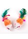 EasyLife 2 Pieces Furry Mice Toys Of Feather Tails Mouse Toys