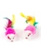 EasyLife 2 Pieces Furry Mice Toys Of Feather Tails Mouse Toys