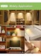 EasyLife 200mm Indoor Under Cabinet Night Lights Wireless USB Rechargeable For Closet Hallway Stair Closet Kitchen