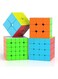 EasyLife 4 Pieces Speed Cube Set, 2x2 3x3 4x4 5x5 Stickerless Speed Cube Bundle- Bright Magic Cube Pack, Smooth Cube Puzzle With Gift Packing Games Toy