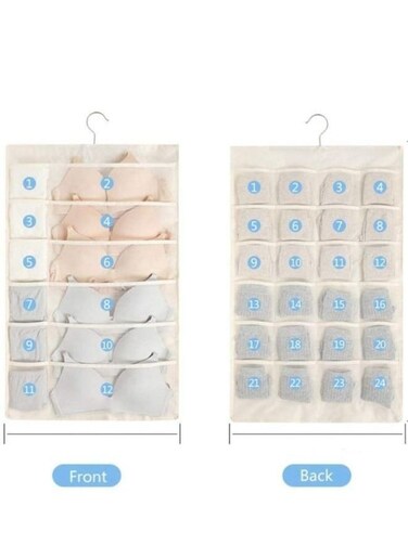 EasyLife Double Sided Closet Hanging Organizer With Mesh Pockets