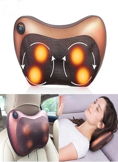 EasyLife Neck Back Massager Massage Pillow With Heat, Deep Tissue Kneading Massager For Shoulder, Lower Back, Leg, Foot, Muscle Pain Relief, Best Relaxation Gifts In Home Office And Car