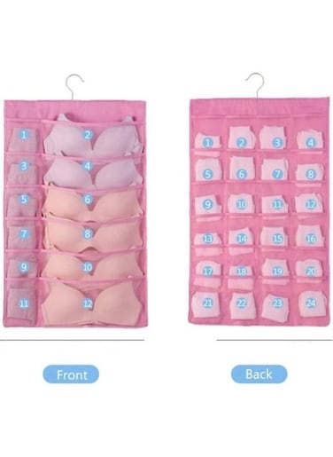 EasyLife Double Sided Closet Hanging Organizer With Mesh Pockets