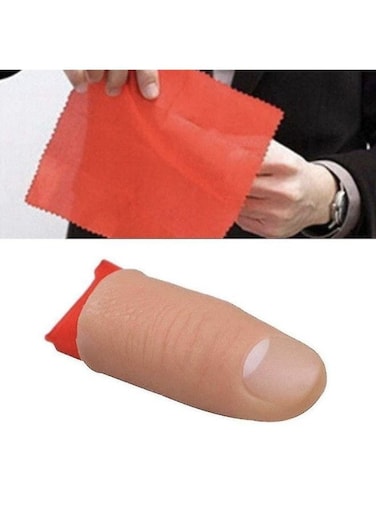 EasyLife Magic Thumb Finger With Cloth Disappear Magic Trick Prop Soft Plastic Simulation Finger