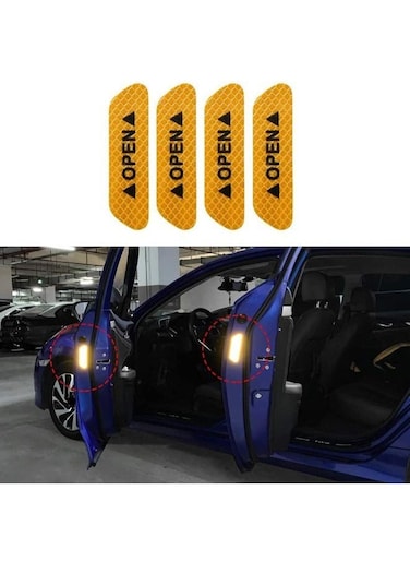 EasyLife 4 Pieces Car Door Open Reflective Warning Stickers