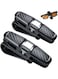 EasyLife 2 Pieces Car Glasses Holder With Card Clip, Vehicle Glasses Clips, Sunglasses Holder, 360 Degree Rotating Ticket Card Clip Holder, Double Ended Clip, For All Vehicle Models, Sun Visor