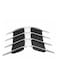 EasyLife 2 Pieces Car Exterior Decor Stickers Side Vent Air Flow Fender Car Exterior Sticker