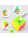 EasyLife 3 Pieces Speed Cube Set Stickerless Magic Cube Set Of 2x2x2 3x3x3 Pyramid Frosted Puzzle Cube