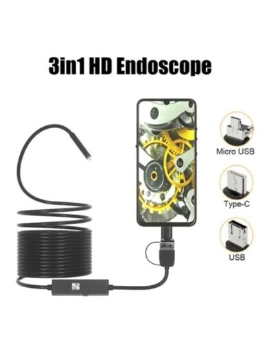 EasyLife 5.5mm Endoscope Camera For Mobile 3-In-1 USB Type-C Android Flexible Cable 10m Surveillance Camera