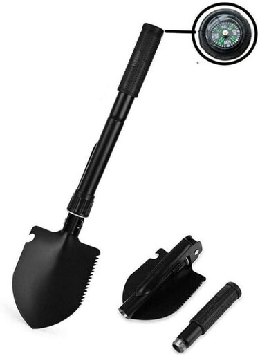 EasyLife Mini Foldable Military Folding Shovel 7-In-1 Multi-Function Garden Outdoor Tool