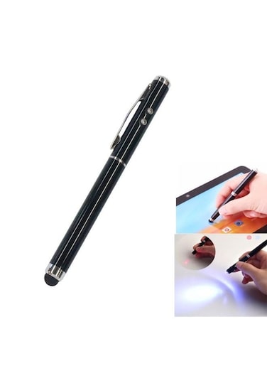 EasyLife 4-In-1 Capacitive Touch Screen Pens With LED Light And Laser Pointer Multifunction Digital Writing Drawing Pen For Tablet Smartphone