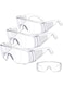 EasyLife 3 Pieces Clear Safety Glasses Over Eyeglasses Goggles Clear Glasses Anti-Fog/Scratch Eye Protection Polycarbonate Protective Eyewear Safety Goggles For Shooting, Lab, Outdoor, Workplaces