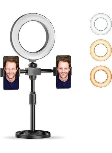 EasyLife Selfie Ring Light With Mobile Phone Stand Angle Height Adjustable Mobile Stand Bracket Phone Holder