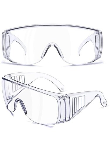 EasyLife 2 Pieces Safety Goggles Protective Eye Eyeglasses Chemical Lab Work Outdoor Anti Fog