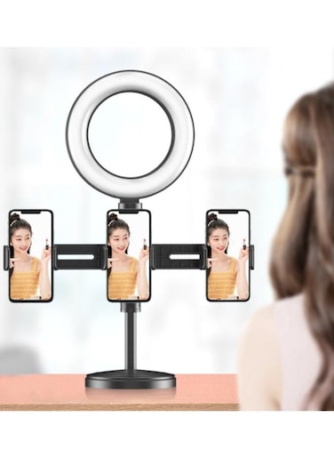 EasyLife Selfie Ring Light With Mobile Phone Stand And Mobile Bracket Holder For Live