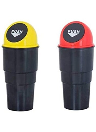 EasyLife 2 Pieces Universal Car Trash Bin Car Garbage Can Dust Case Holder Bin Automobile