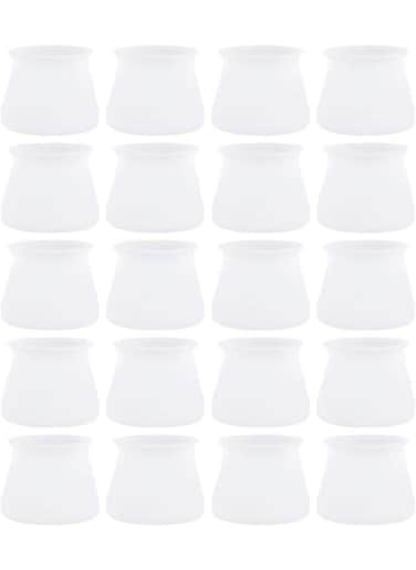 EasyLife 20 Pieces Chair Leg Furniture Silicone Covers Silicone Furniture Leg Covers Non-Slip Table Leg Floor Protector Chair Leg Pads Prevent Scratch And Noise