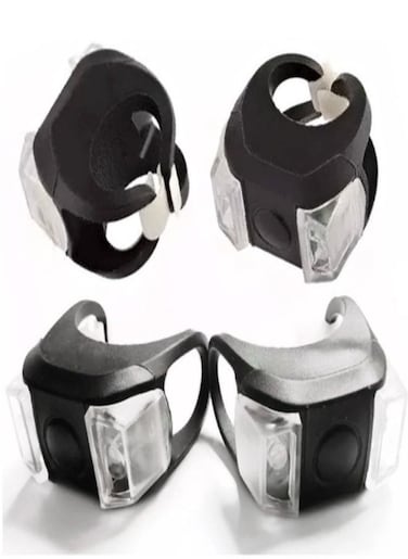 EasyLife 4 Pieces Bright Bike Lights Front Headlight Rear LED Tail Light With 3 Lightning Modes