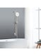 EasyLife 304 Stainless Steel Bathroom Set With Showerhead Handheld Shower Wall Mount Adjustable Shower Bar