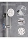 EasyLife 304 Stainless Steel Bathroom Set With Showerhead Handheld Shower Wall Mount Adjustable Shower Bar