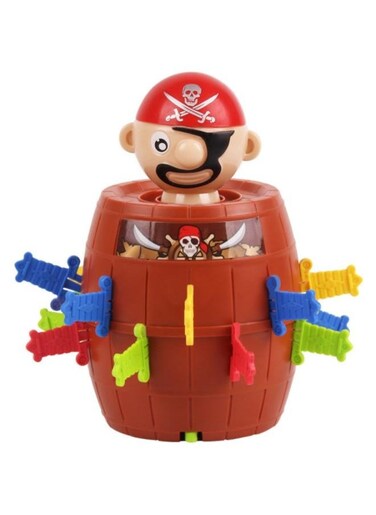 EasyLife Jumping Pirate Game Classic Children&rsquo;s Pop-Up Sword And Barrell Action Game Skill Hand Reaction Funny