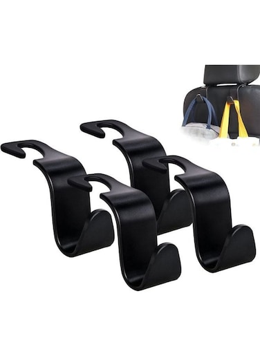 EasyLife 4 Pieces Universal Vehicle Hook Storage Organizer