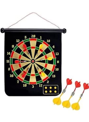 EasyLife Double Sided Professional Dart Boards For Adults And Kids, Man Cave Stuff Outdoor Game With 6 Steel Tip Darts, Indoor Leisure Sport In Office, Family