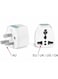 EasyLife 2 Pieces Universal 3 Pin AU white Travel adapter For Australia, New Zealand