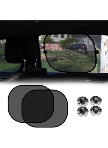 EasyLife 2 Pieces Car Window Shades Covers Breathable Mesh Baby Car Window Cover With Suction Cup