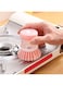 EasyLife Pressing Dish Brush With Dispenser Liquid Filling Pan Brushes