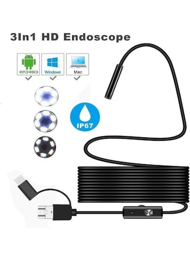 EasyLife 5M Mini USB Car Endoscope Camera 5.5Mm Flexible Rigid Cable Snake Endoscope Inspection Camera For Android Smartphone PC