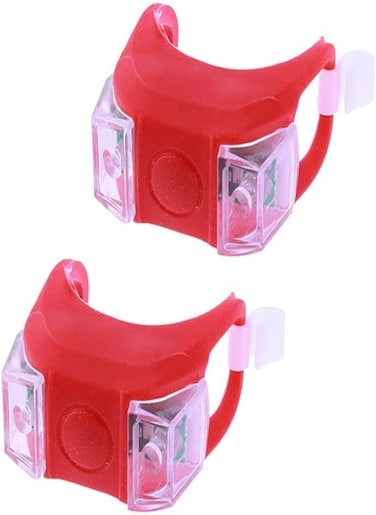 EasyLife 2 Pieces Bike Night Riding Caution Light Outdoor Cycling With 3 Lighting Mode